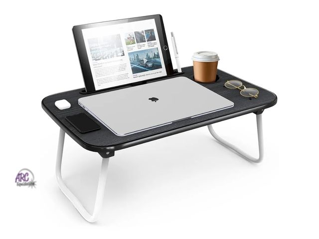 Lot 56-557218 - NEW-MISSING CUP HOLDER-Laptop Bed Tray Table, Laptop Stand, Portable Lap Desks with Foldable Legs, R...