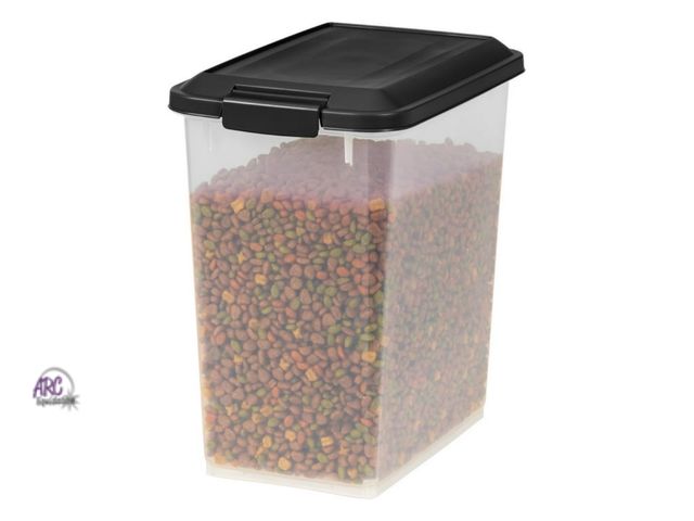 Lot 56-466311 - NEW-DOG FOOD NOT INCLUDED-IRIS USA 30 Lbs / 33 Qt Airtight Dog Food Storage Container with Attachabl...