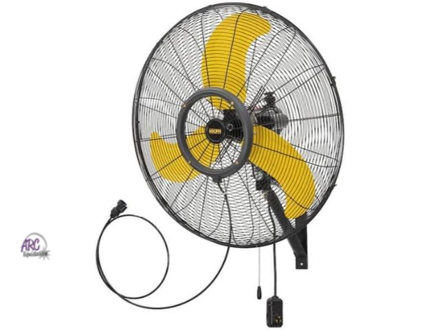 Lot 56-777863 - New out of box. Tested. Retail $346. 30 in. 9300-CFM Misting Outdoor Oscillation Weatherproof Mounte...
