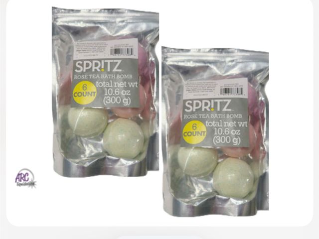 Lot 56-397430 - New 12pc  10.6oz Bath Bomb Set - Spritz™: Rose Scented Bath Soaks for Kids, Ages 5