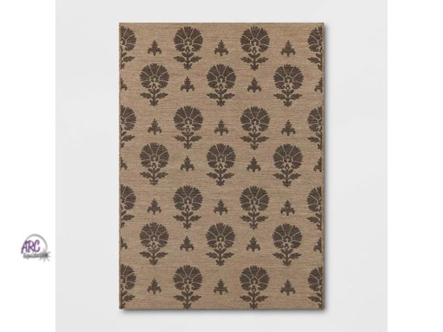 Lot 56-478012 - NEW 5x7 Tan Block Print Outdoor Area Rug - Threshold