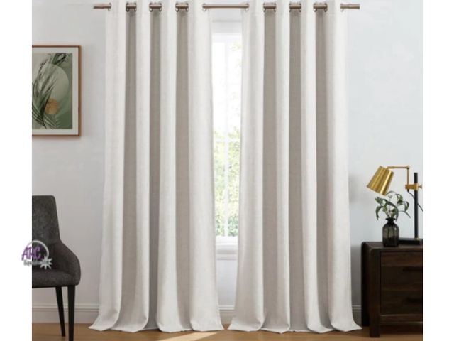 Lot 56-370264 - New SUN+BLK Maxwell Total Blackout Window Curtains, 52"
× 96” 2-piece Set Color Maxwell Ivory