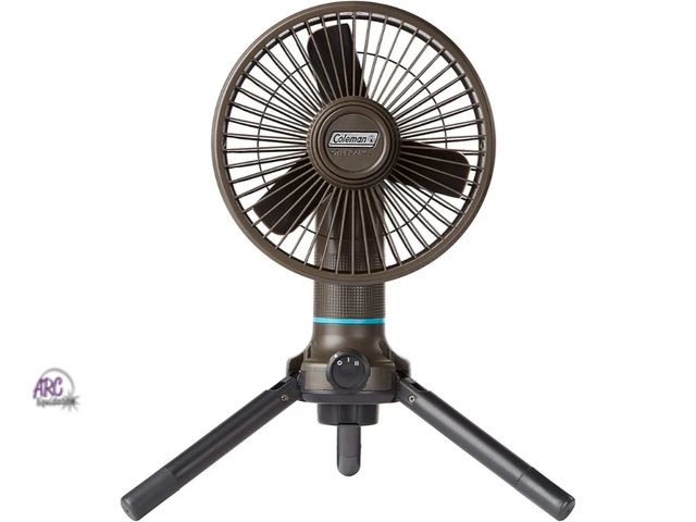 Lot 56-503324 - NEW-TESTED-Coleman one source rechargable multi speed fan with battery-tabletop stand