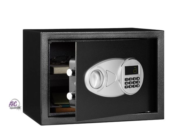 Lot 56-833399 - New in Box - Amazon Basics Steel Security Safe and Lock Box with Electronic Keypad
