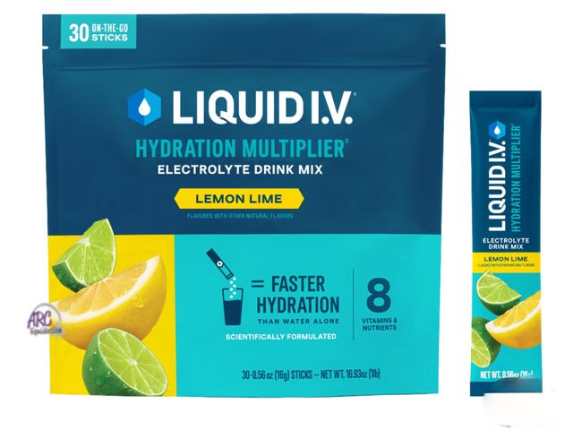 Lot 56-340061 - New Liquid I.V. Hydration Multiplier, 30
Individual Serving Stick Packs in Resealable Pouch, Lemon L...