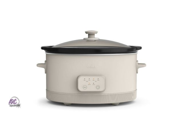 Lot 56-737918 - New Tested and works. bella 6 Qt Programmable Slow Cooker, Oatmilk