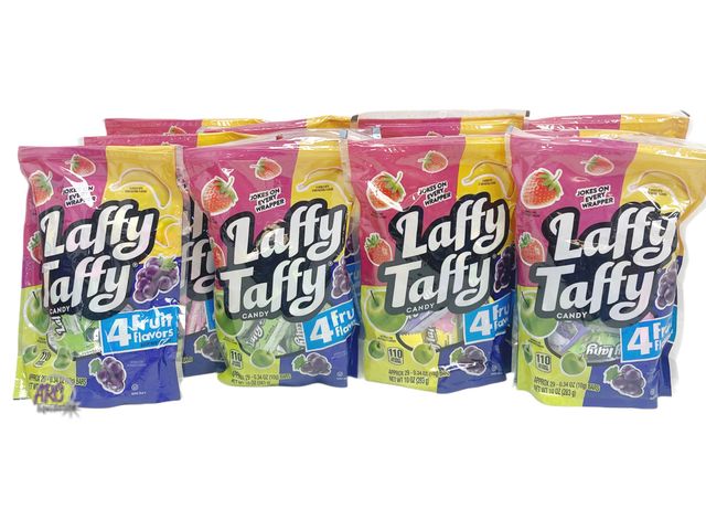 Lot 56-215917 - NEW LOT OF 10 Bags of Laffy Taffy Fruit Flavored Candy, Individually Wrapped Assorted Mini Bars Best...