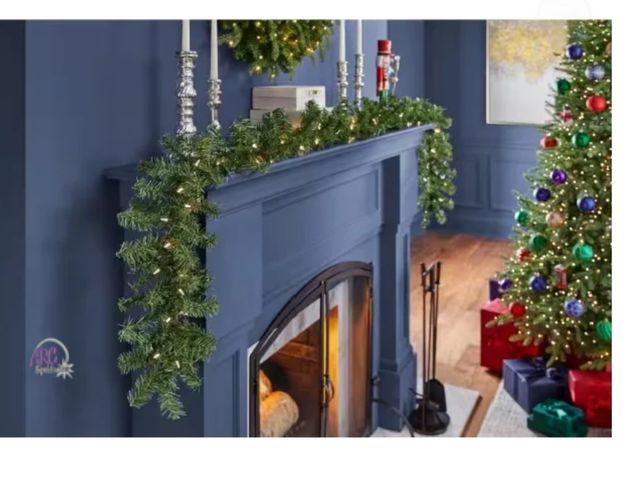 Lot 56-302728 - New, Kingston Fir 9 ft. Pre-Lit LED Garland with Warm White Lights – Indoor/Outdoor Christmas Decora...