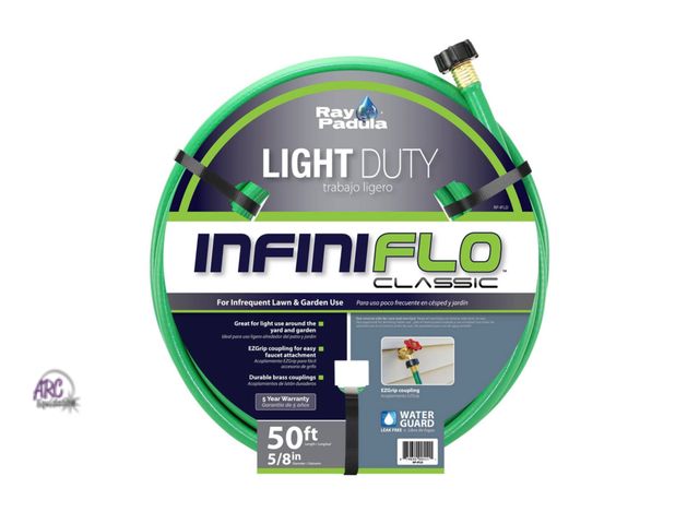 Lot 56-153412 - New Ray Padula InfiniFlo Classic Light Duty Garden Hose (Green)