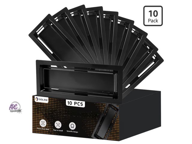 Lot 56-264750 - 10PCS 3x10 Floor Registers, Black Flush Floor Vents Heavy Duty Steel Floor Registers Walkable Floor ...