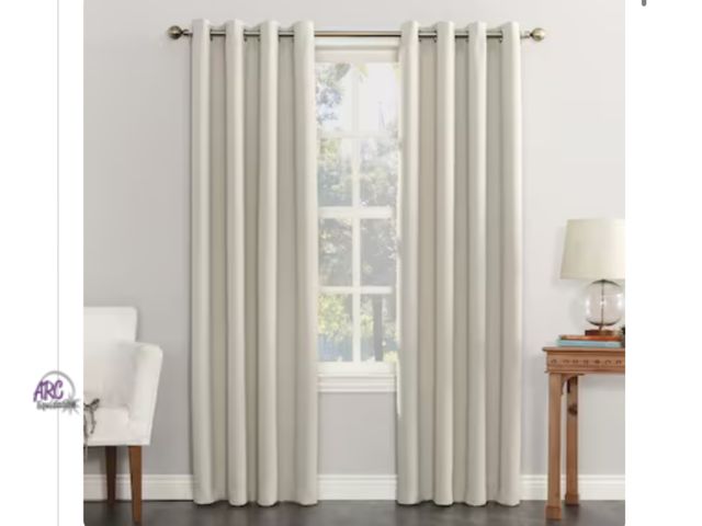 Lot 56-369164 - New in package Sun Zero Extreme Blackout Grommet Top Curtain Panel Pratt 100”X63” White 2Pack