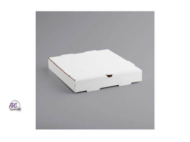 Lot 56-169514 - New 12 inch Pizza Box Bundle of 50 - Premium Plain White Corrugated Cardboard Take Out Delivery Cont...