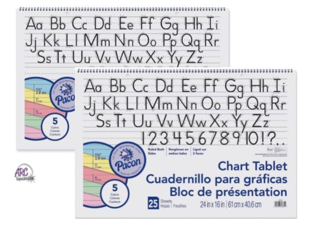 Lot 56-141498 - New Lot of 2 PAC74734 - Pacon Colored Chart Tablet