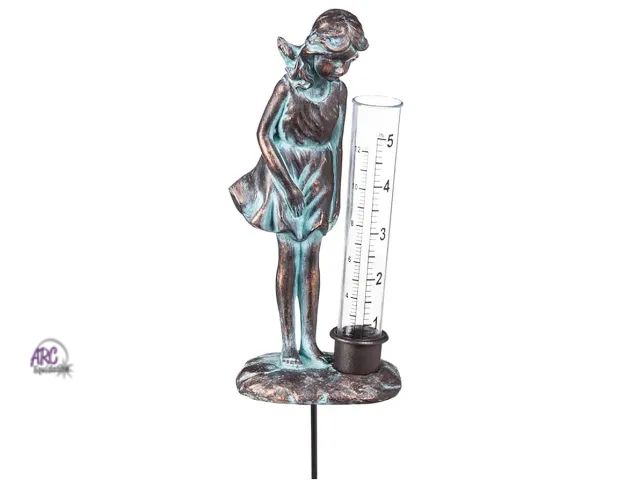 Lot 56-748598 - New  Rain Gauge Garden Stake Outdoor Glass Cute Professional Raingauge for Lawn Yard Patio Lady Ange...