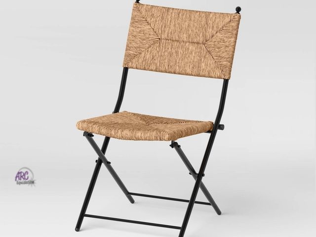 Lot 56-859513 - New - Threshold Rush Weave Wicker Folding Patio Chair