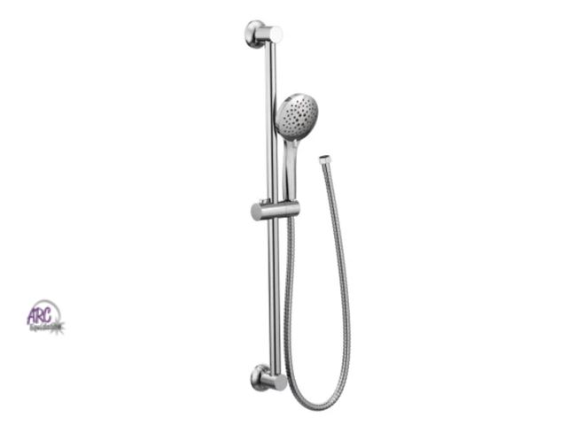 Lot 56-594698 - NEW-MOEN Multi Function Hand Shower with Slide Bar - Includes Hose