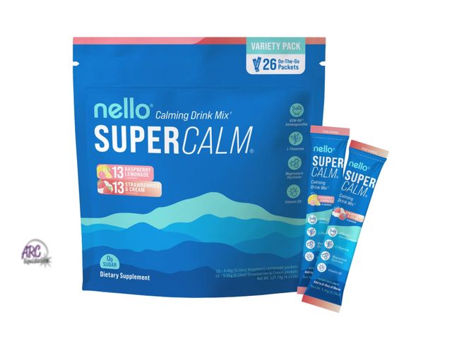 Lot 56-149950 - New Open Package Nello Supercalm Drink Mix, Variety Pack, 21 Count