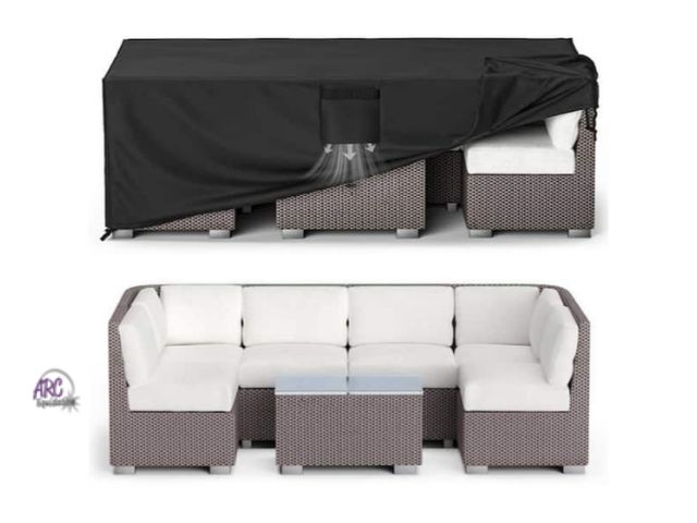 Lot 56-781964 - New in box. Patio cover. 88 in. L x 62 in. W x 28 in. H Waterproof Outdoor Patio Furniture Covers fo...