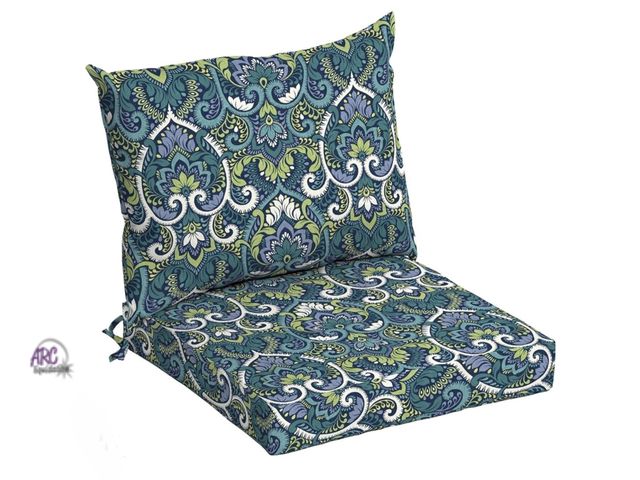Lot 56-839710 - New - Arden Outdoor Chair Cushion - 21 x 21 -  Sapphire Aurora Blue