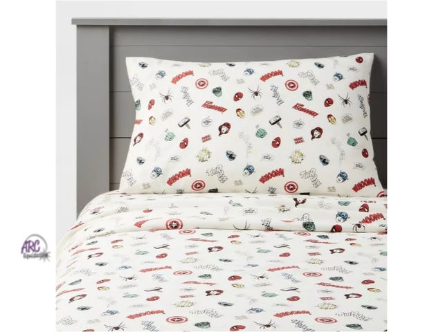 Lot 56-503134 - NEW-Marvel Icons Kids' Sheet Set - The Marvel Collection by Pillowfort-Twin 100%