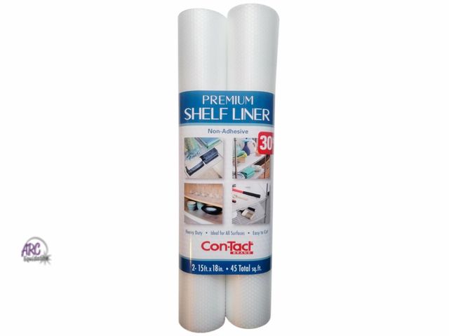 Lot 56-335161 - New  2 rolls Premium Shelf Liner Con-Tact 15ft x 18in 30 feet total