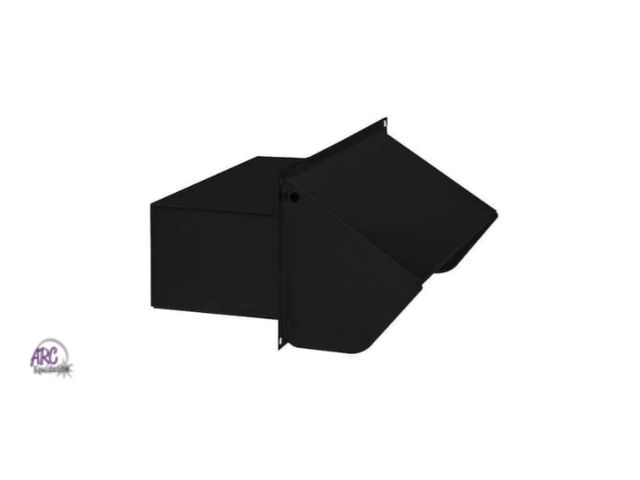 Lot 56-596723 - NEW-3-1/4 in. x 10 in. Steel Wall Cap in Black