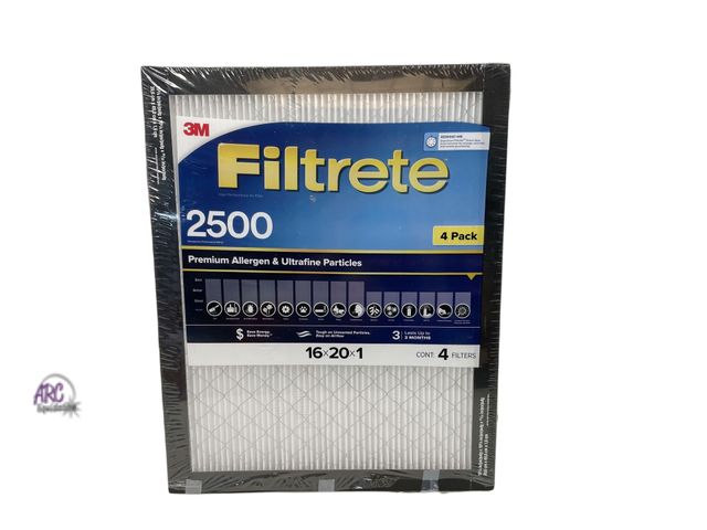 Lot 56-167314 - New 3M Filtrete 2500 (4 Pack) Premium Allergen &amp; Ultrafine Particle Filters (16x20x1)