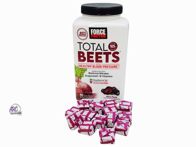 Lot 56-454161 - Open Bottle - 82 Soft Chews - Force Factor Total Beets Chews Individually Wrapped