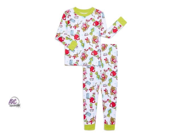 Lot 56-541630 - NEW-Dr. Seuss Grinch Toddler Pajama Set Christmas Top and Pants Grinch Size 5T