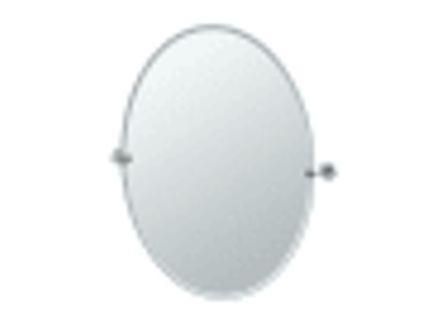 Lot 56-763310 - New 24" W x 32" H Oval Frameless beveled Wall Mirror