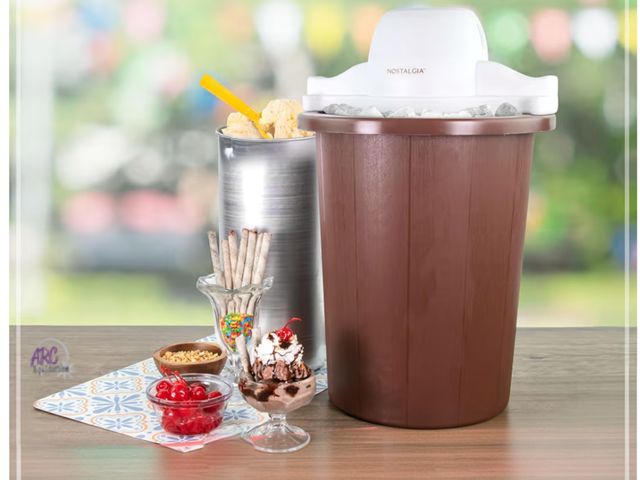 Lot 56-343461 - New in box Nostalgia Electric Ice Cream Maker – Parlor Style, Old Fashioned Soft Serve Ice Cream Mac...