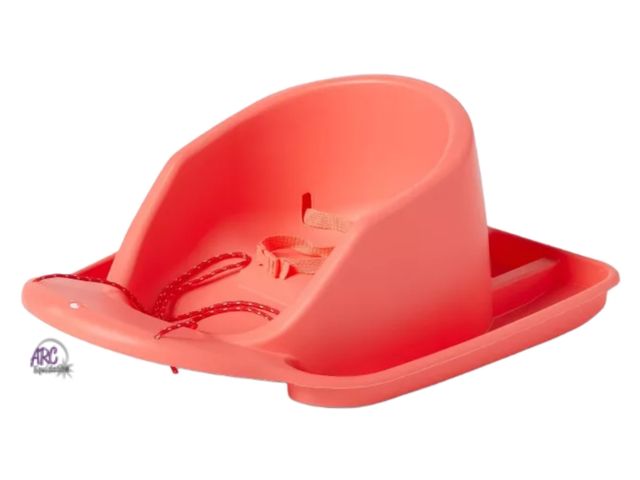 Lot 56-562330 - NEW-SOME SCUFFS/DENTS-Toddler Sled with Rope and Pad Coral - Sun Squad™: Polyethylene, 50lb Capacity