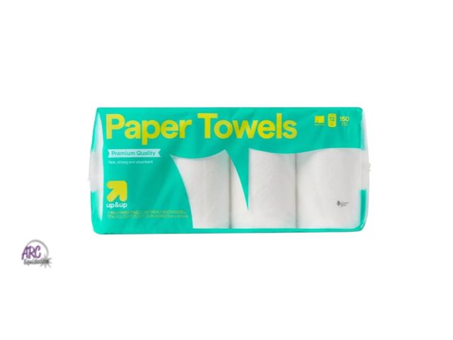 Lot 56-306314 - New, 12 2 Ply RollsMake-A-Size Paper Towels - 150 sheets each - up&amp;up™*tear in package*
