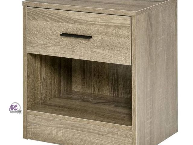 Lot 56-454540 - New in box 
15.75 x 11.75 x 17.75 Modern 1-Drawer Grey Nightstand