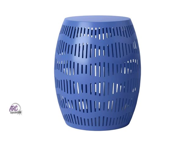 Lot 56-483113 - NEW-SOME SCUFFS AND DENTS-Metal Cutout Round Patio Accent Table - Room Essentials™ BLUE 17.1 Inches ...