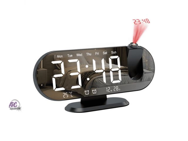 Lot 56-294913 - NEW OPEN BOX Mini 4K Clock Camera LED Digital Smart Alarm Clock Projection Supports Remote Viewing M...