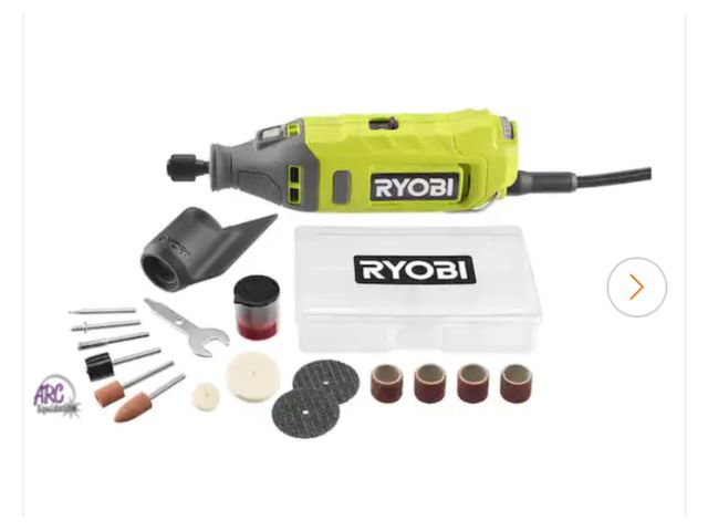 Lot 56-607223 - New, open box RYOBI 1.2 Amp Corded Rotary Tool