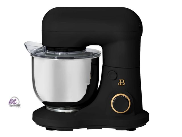 Lot 56-641251 - New - Beautiful 3.5 Qt Stand Mixer, Black Sesame with Flat Beater, Dough Hook, Balloon Whisk