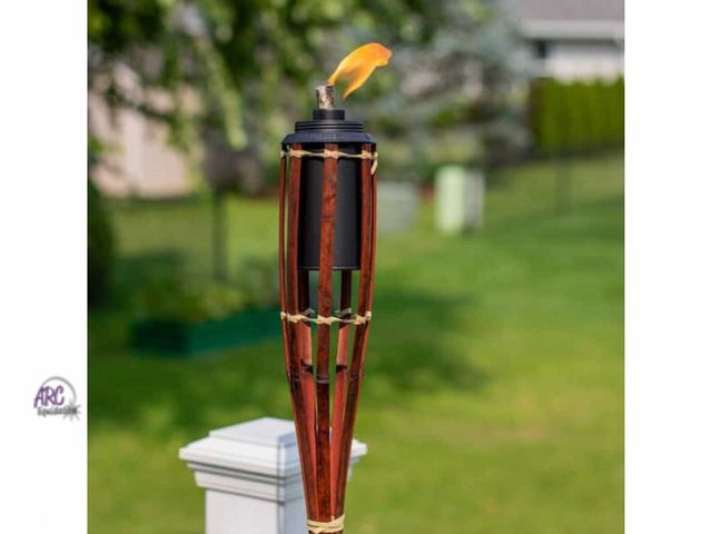 Lot 56-746599 - NEW TIKI 57 in. Torch Tahiti Bamboo Brown Torch
