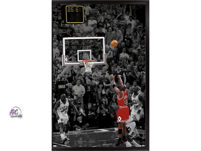 Lot 56-878018 - New - Trends International Michael Jordan - The Shot Wall Poster, 34L x 22.4W, Black Framed