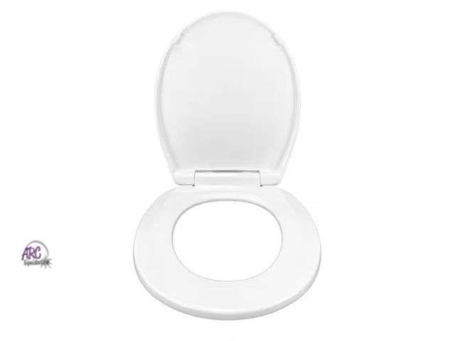 Lot 56-372426 - New, Glacier Bay Round Slow Close Closed Toilet Seat in White