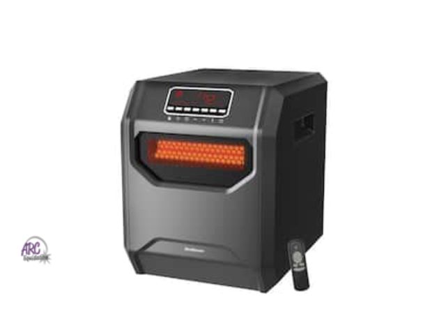 Lot 56-650340 - New tested and works - WeWarm Electric 6 Element Infrared Space Heater Black Plastic
