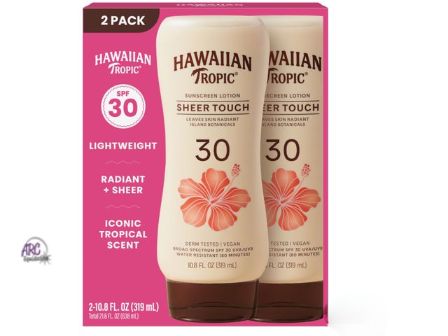 Lot 56-342061 - New out of box Hawaiian Tropic Sheer Touch Lotion
Sunscreen SPF 30, 10.8 fl oz, 2-pack