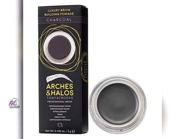 Lot 56-589633 - NEW-LOT OF 4-Arches and Halos Building Pomade, Eyebrow Pomade, Charcoal, 0.106 oz