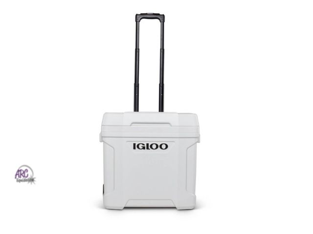 Lot 56-175817 - New Igloo Latitude 30qt Roller Marine Cooler UV-Resistant, Hard-Sided, Polyethylene (White)