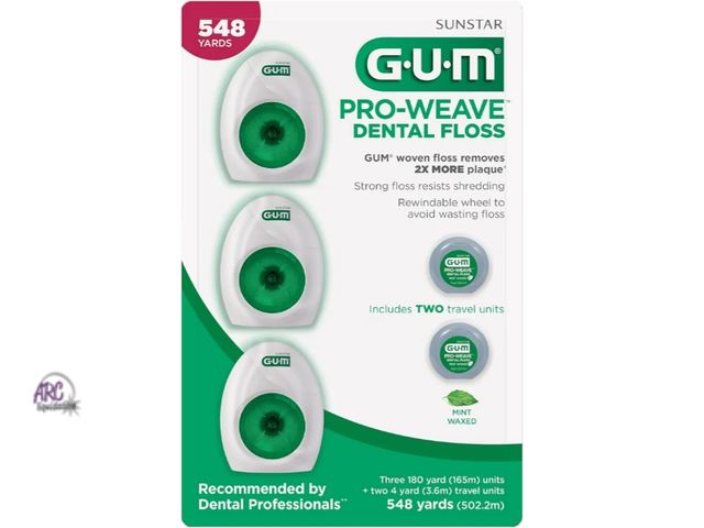 Lot 56-539817 - NEW-TORN PACKAGE-GUM dental floss pro-weave-approximately 548 yards