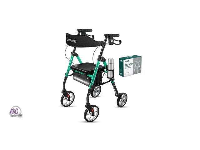 Lot 56-643251 - New - Cosydora Rollator Walkers for Seniors with Seat, 13.6 Lbs Ultra Lightweight Foldable Rolling W...