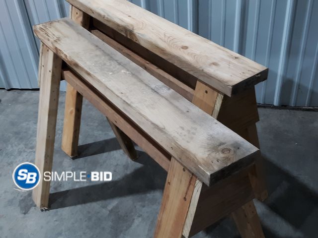 Lot 58-17688 - Set of Wooden Saw Horses