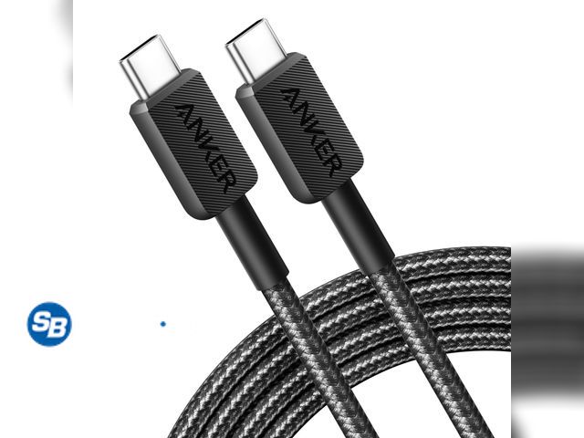 Lot 58-26988 - New Anker 322 Braided USB-C to USB-C Cable, 6ft, A81F6H11-1, Black