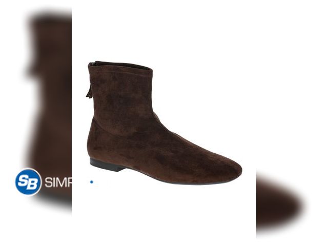 Lot 58-58432 - New Scoop Women's Stretch Ankle Flat Heel Booties with Back Zip - SIZE 8 1/2